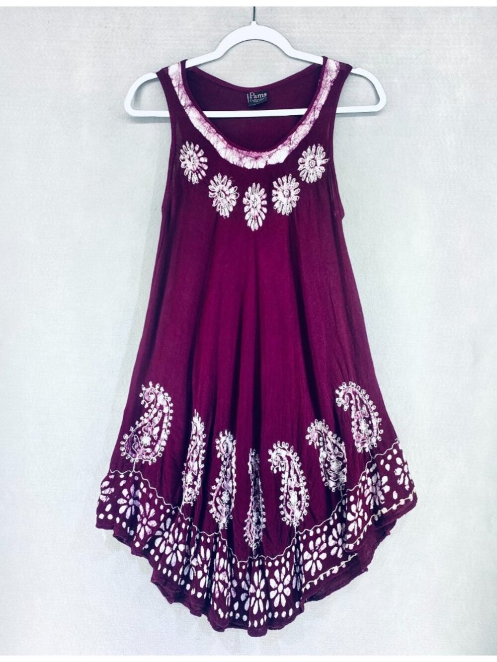 Vintage y2k Cottage Dress Womens S Floral Embroidered Midi Boho Hippie Festival